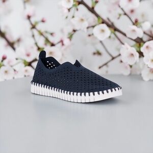 Ilse Jacobsen Shoes Tulip Sneaker in Navy Blue Size 10